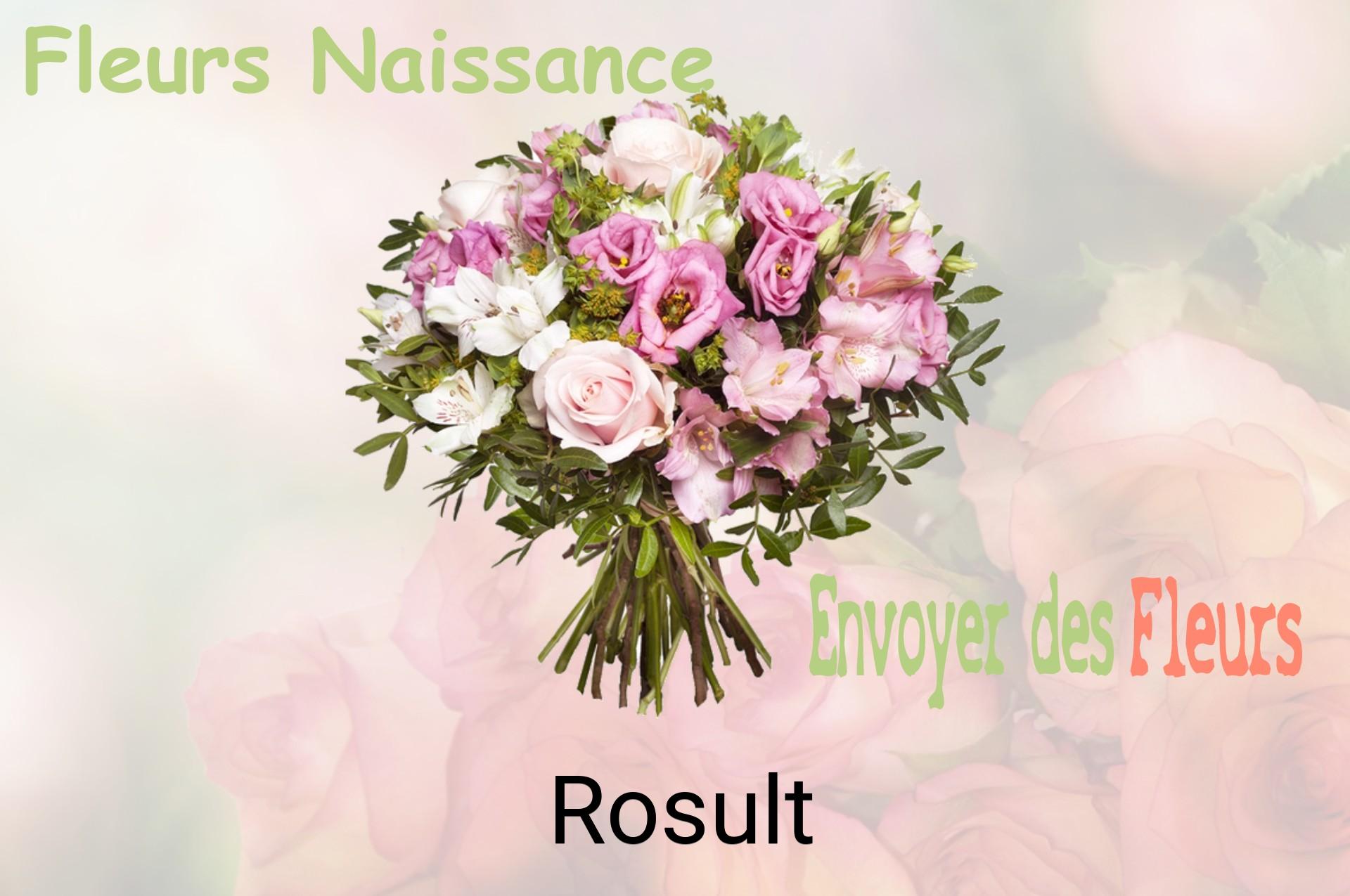 Bouquet de fleurs de naissance livré à Rosult