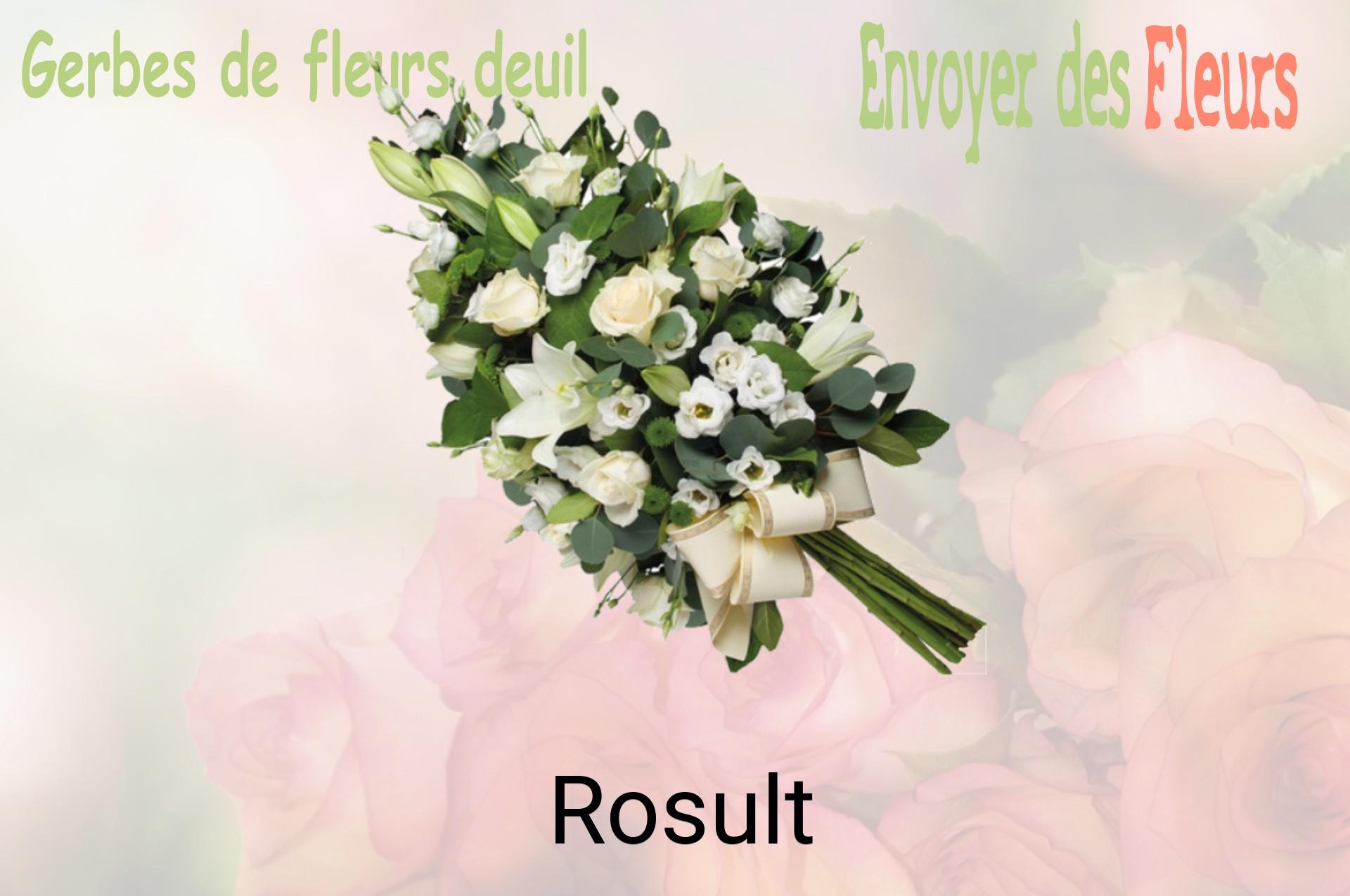 Gerbe de fleurs de deuil livrée à Rosult